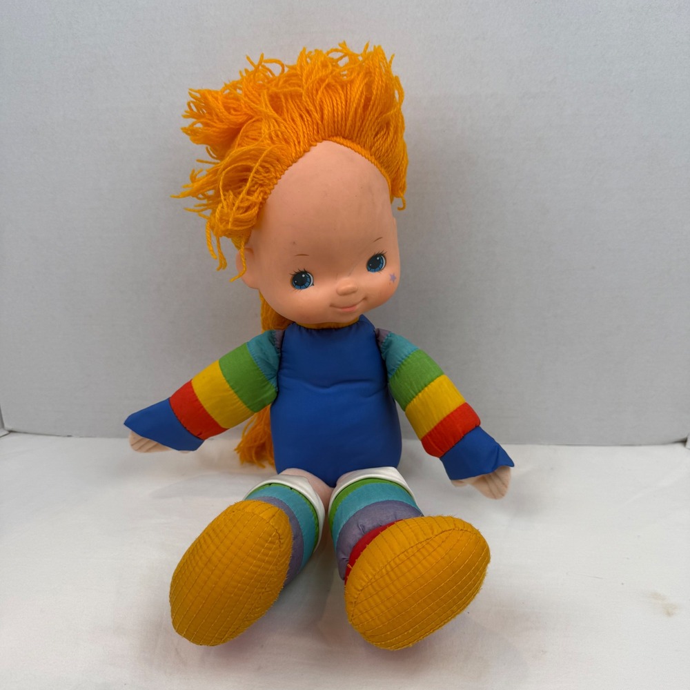 Vintage Hallmark Rainbow Brite Doll 1983 18 Inch Plush Large Star Mark Cheek